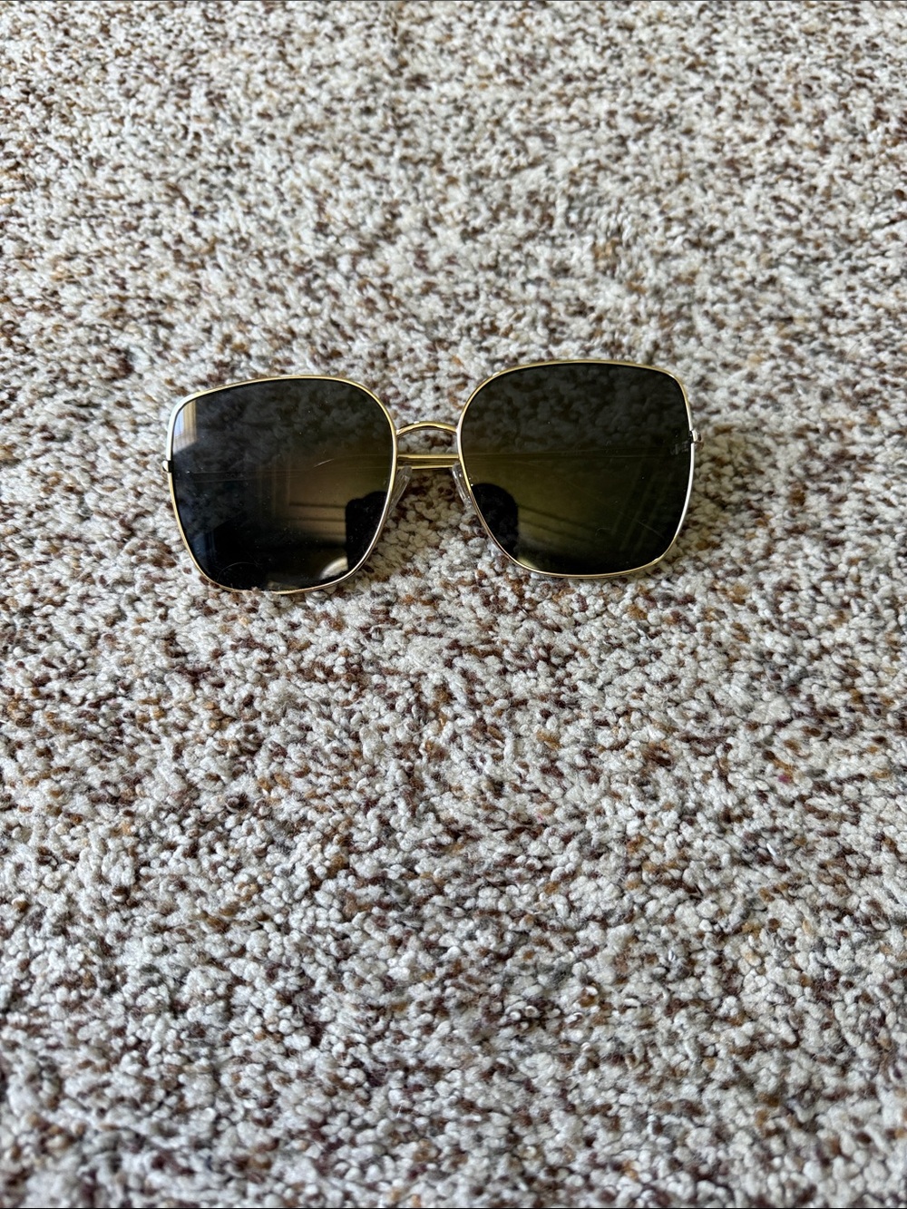 Women's Gold Frame Sunglasses with Black Lenses